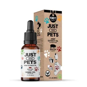 100mg - 500mg CBD Oil for Dogs | Bacon Flavoured | 30ml