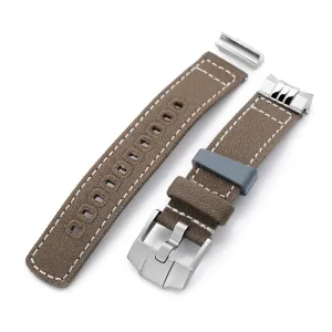 Endlink Plus Tan Color Quick Release Canvas watch strap compatible with Seiko Sumo SPB103