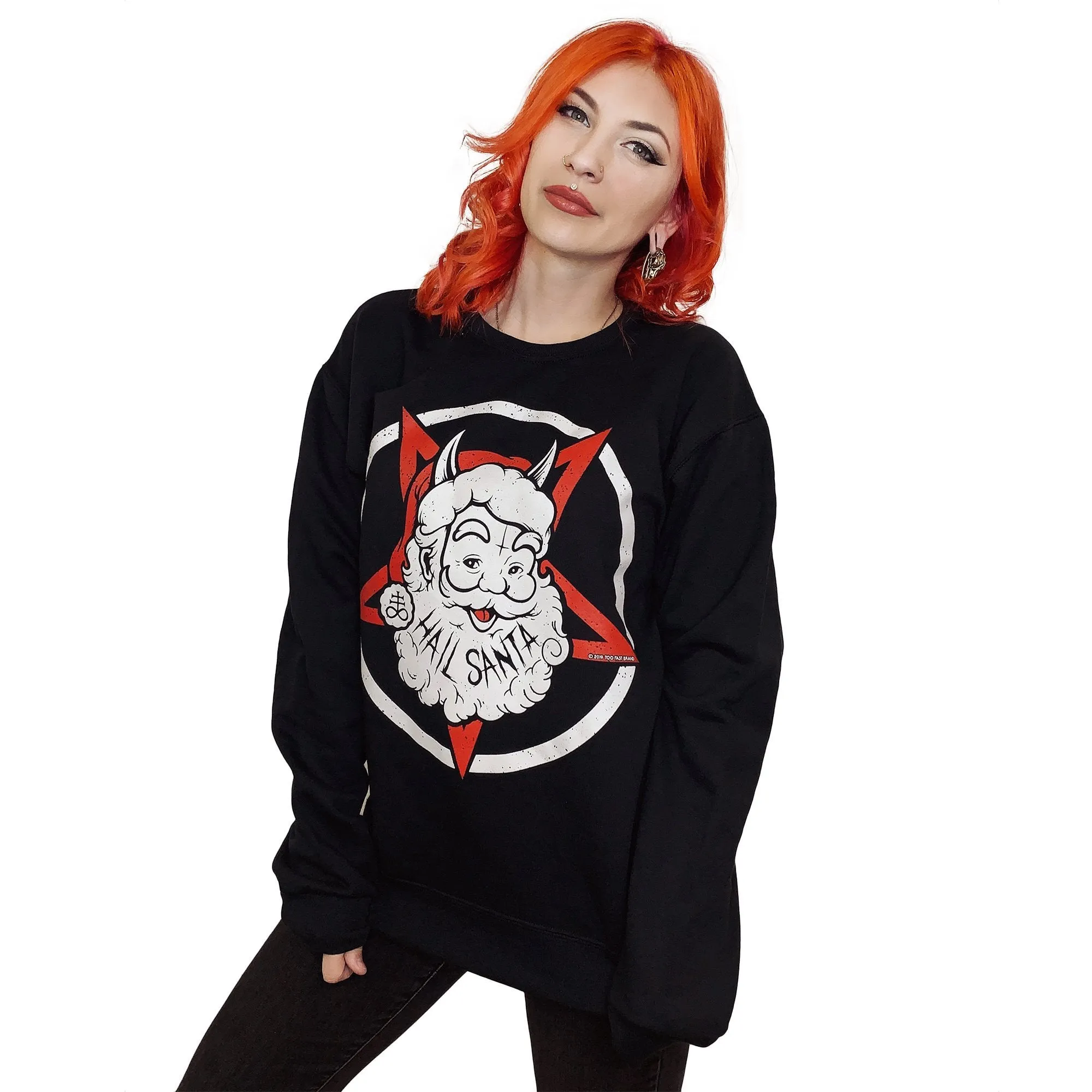 Hail Santa Satan Christmas Sweatshirt