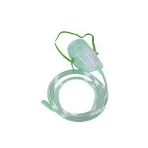 Nonrebreathing Oxygen Mask with Safety Vent and Universal Tubing Connector