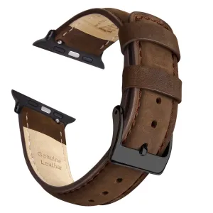 Ritche Brown Leather Watch Bands for Apple watch Series 1/2/3/4/5/6/7/SE