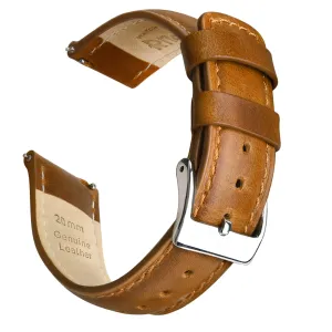 Ritche Genuine Leather Watch Band for Samsung Galaxy Watch 6 Classic Omega x Swatch Moonswatch 20mm Classic Vintage Quick Release Leather Watch Strap