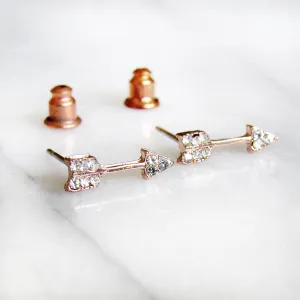 Rose Gold Arrow Earrings