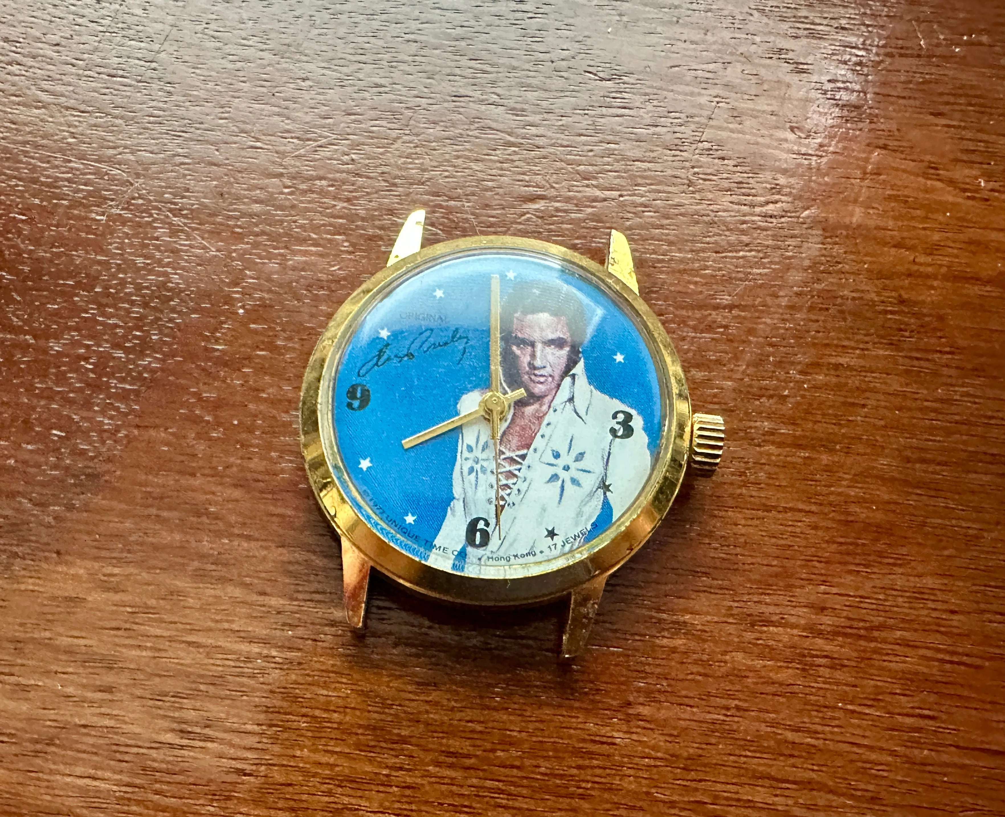 Vintage 1977 Elvis Presley Mechanical Manual Wind Wristwatch Watch Face Only