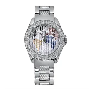 World Map Dial .25 Carat Diamond Hip Hop Watch JoJino